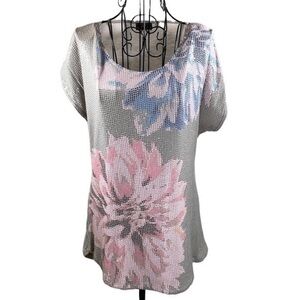 crosby. | Floral Sequin Top